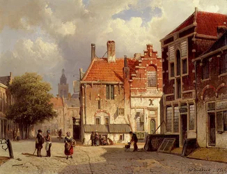 Ein niederländischer Stadtplatz, 1860
